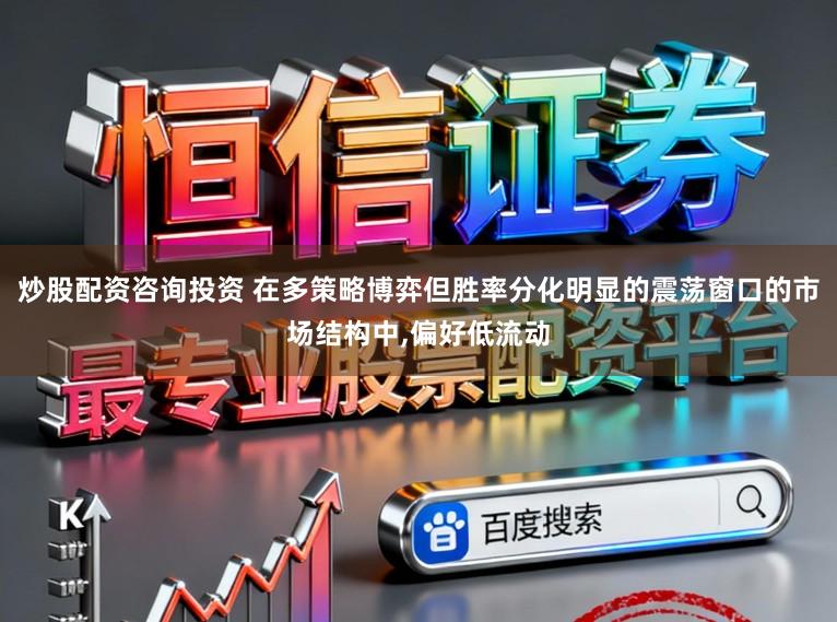 炒股配资咨询投资 在多策略博弈但胜率分化明显的震荡窗口的市场结构中,偏好低流动