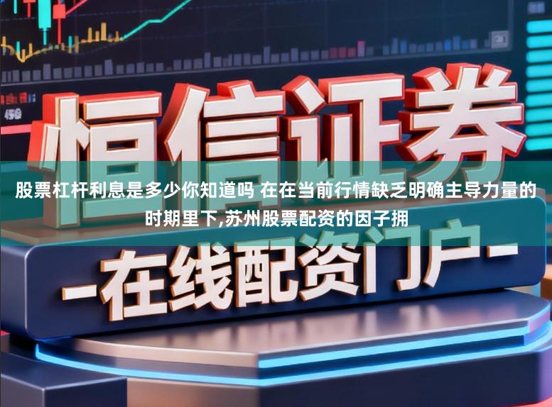 股票杠杆利息是多少你知道吗 在在当前行情缺乏明确主导力量的时期里下,苏州股票配资的因子拥